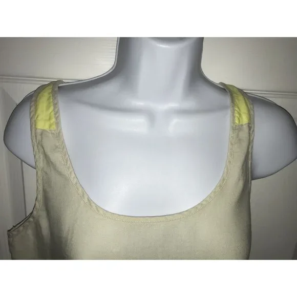 PATAGONIA SEAHURST Tank Top Bleached Stone Yellow SIZE 4 Org Cotton/Tencel EUC - Picture 4 of 9
